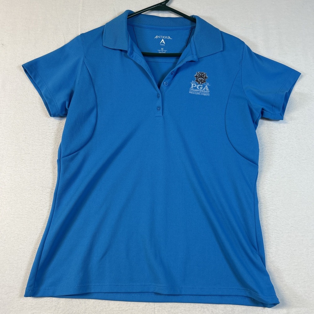 Antigua Whistling Straits PGA Championship 2015 Golf Polo Womens Medium Blue